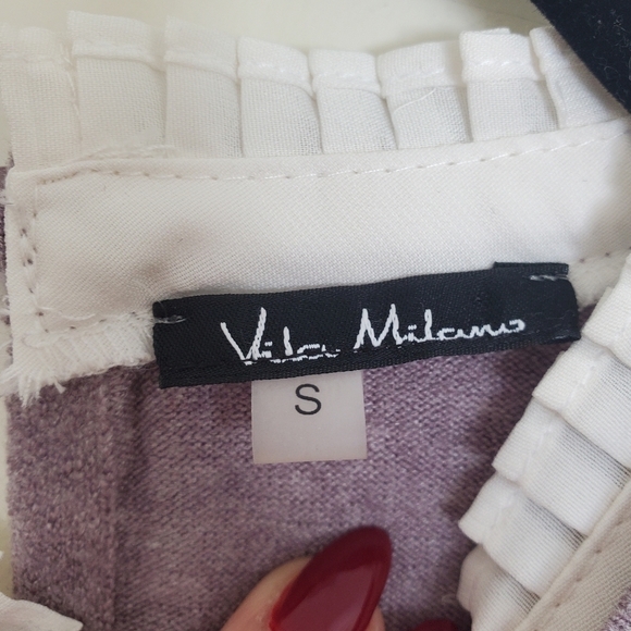 Vila Milano Pleated Collar and Cuff Sweater NWOT - Picture 6 of 7